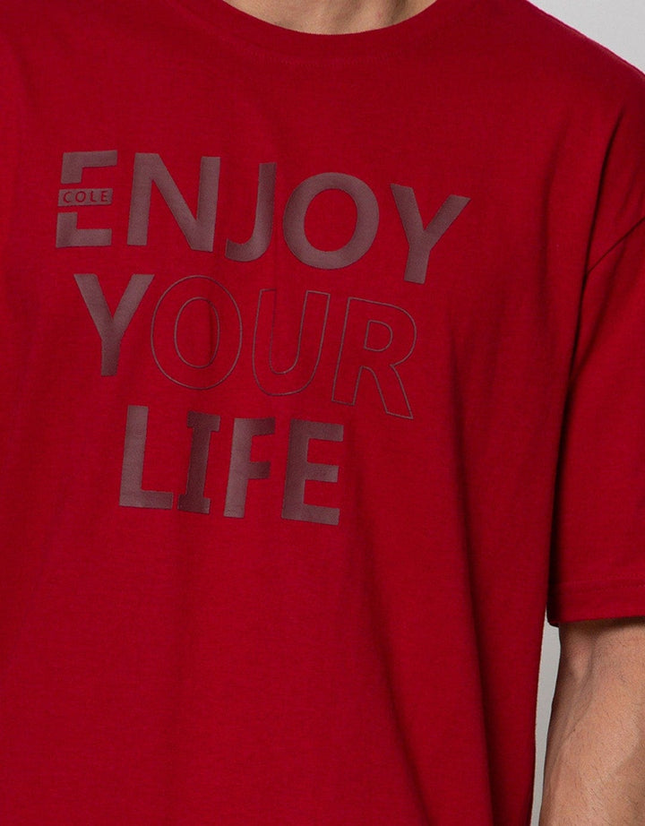 Cole Short Sleeve T-Shirt Print Enjoy Our Live Looks Embossed
