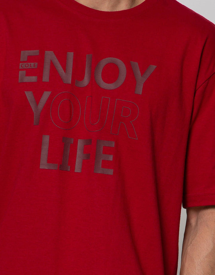 Cole Short Sleeve T-Shirt Print Enjoy Our Live Looks Embossed
