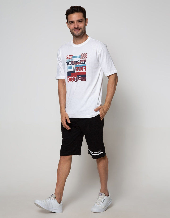 Cole Short Sleeve T-Shirt Print Colorfull Block