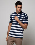 Cole Short Sleeve Polo Shirt Stripe Kombinasi