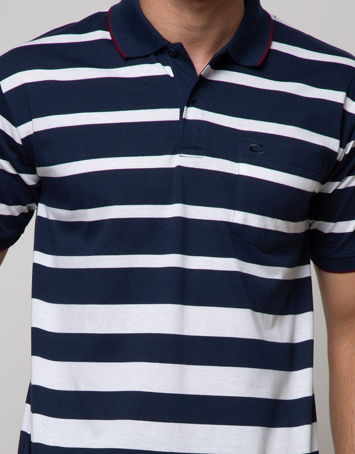 Cole Short Sleeve Polo Shirt Stripe Kombinasi