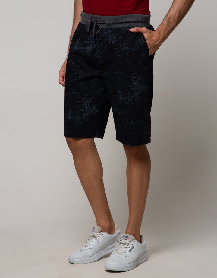 SHORT PANTS RIB PRINT