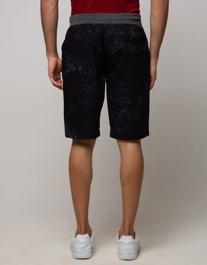 SHORT PANTS RIB PRINT
