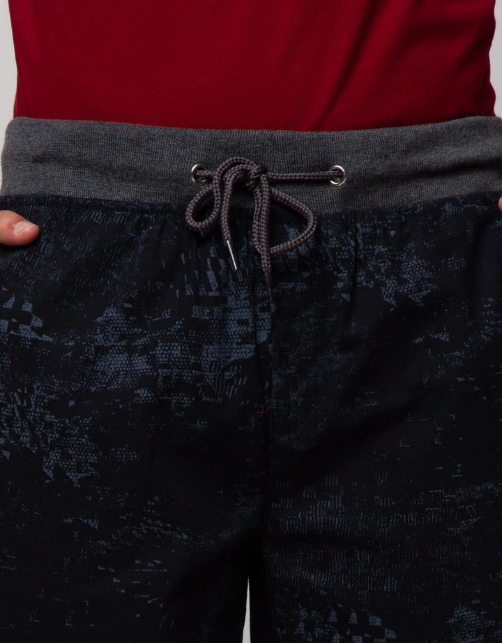 SHORT PANTS RIB PRINT