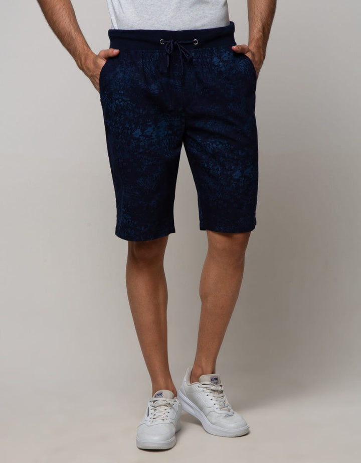 SHORT PANTS RIB PRINT