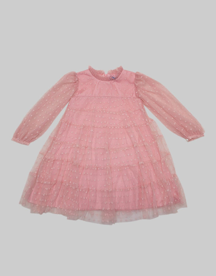 Kidz Too Short Sleeve Midi Dress Tile Onde Susun Kerut