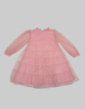 Kidz Too Short Sleeve Midi Dress Tile Onde Susun Kerut