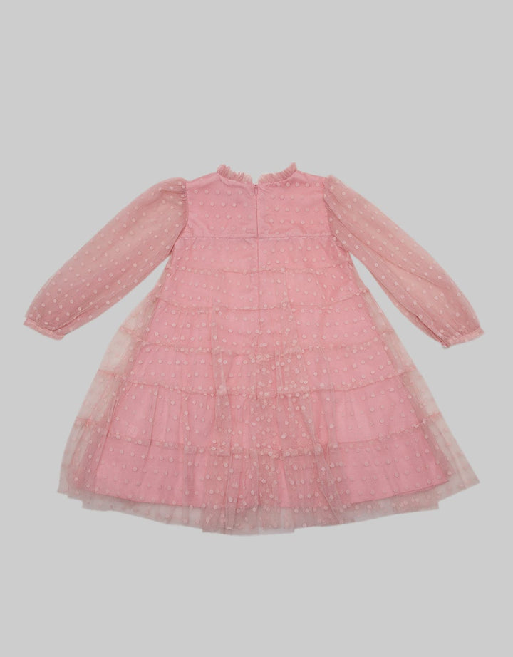 Kidz Too Short Sleeve Midi Dress Tile Onde Susun Kerut