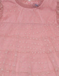 Kidz Too Short Sleeve Midi Dress Tile Onde Susun Kerut