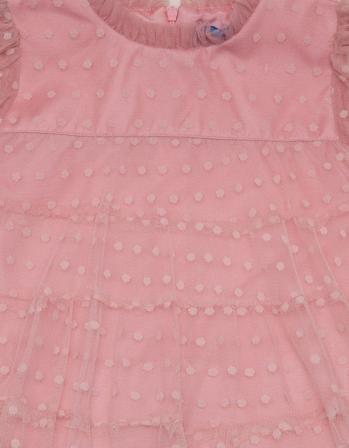 Kidz Too Short Sleeve Midi Dress Tile Onde Susun Kerut