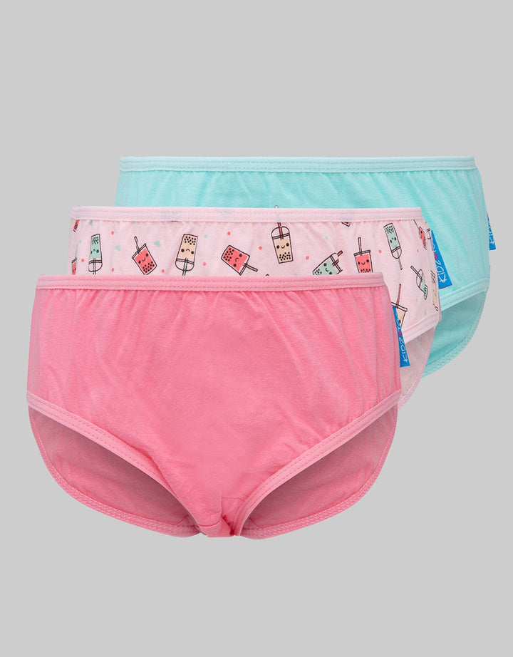 Kidz Too Brief Pack 3 Underwear Girls Boba Love
