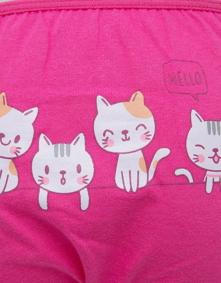 Kidz Too Brief Pack 3 Underwear Girls Cat Love