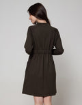 Nevada Long Sleeve Midi Dress Zipper