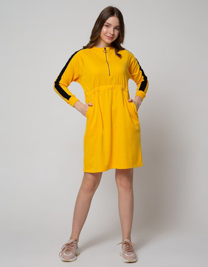 Nevada Long Sleeve Midi Dress Zipper