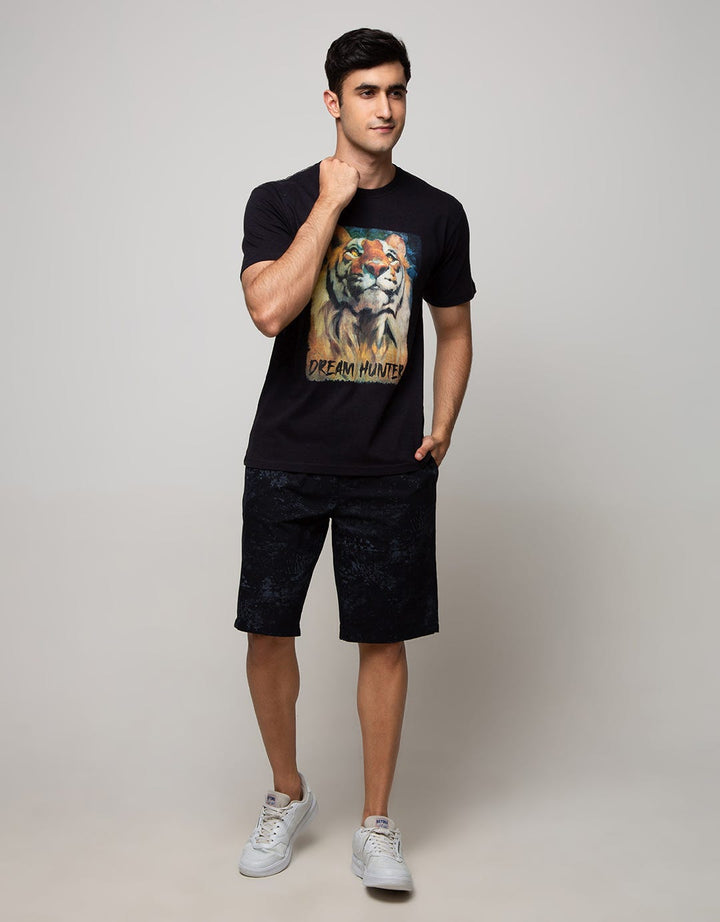 T Zone Short Sleeve T-Shirt Fotoprint Animal Dream Hunter