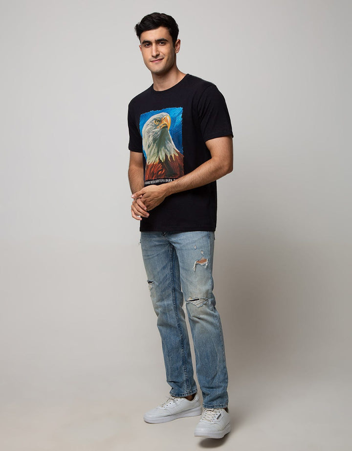 T Zone Short Sleeve T-Shirt Photoprint Animal Eagle