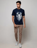 T Zone Short Sleeve T-Shirt Photoprint Animal Lion
