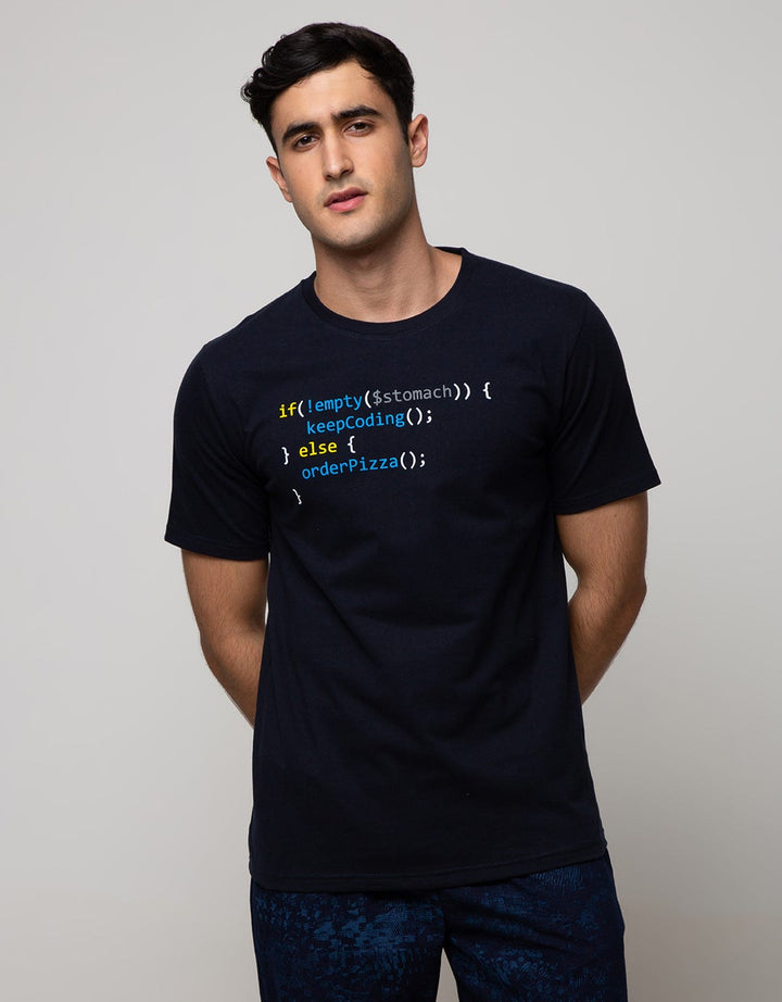 T Zone Short Sleeve T-Shirt Print Graphic Theme Comp Coding