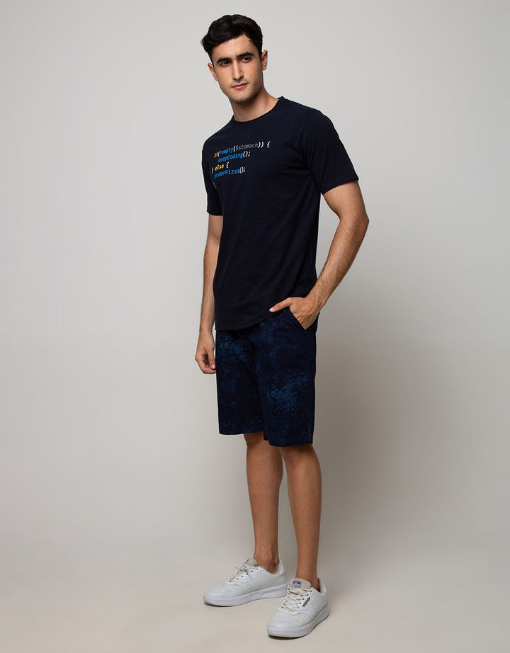 T Zone Short Sleeve T-Shirt Print Graphic Theme Comp Coding