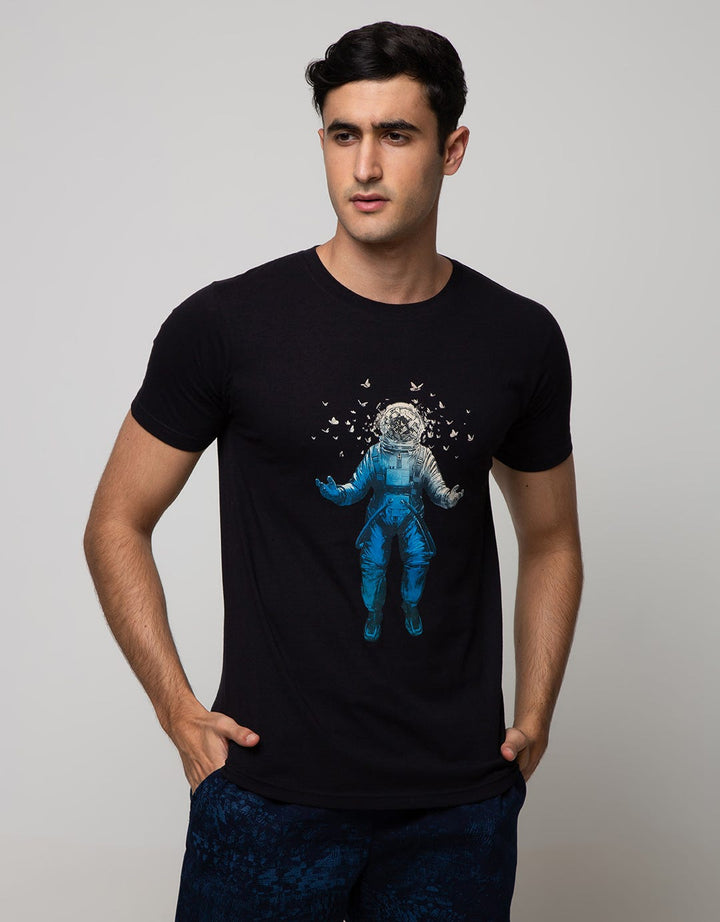 T Zone Short Sleeve T-Shirt Photoprint Astronout Coll