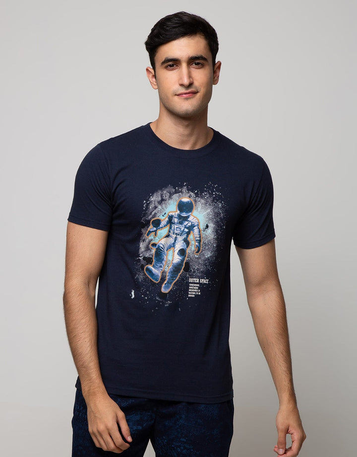 T Zone Short Sleeve T-Shirt Photoprint Astronout Coll