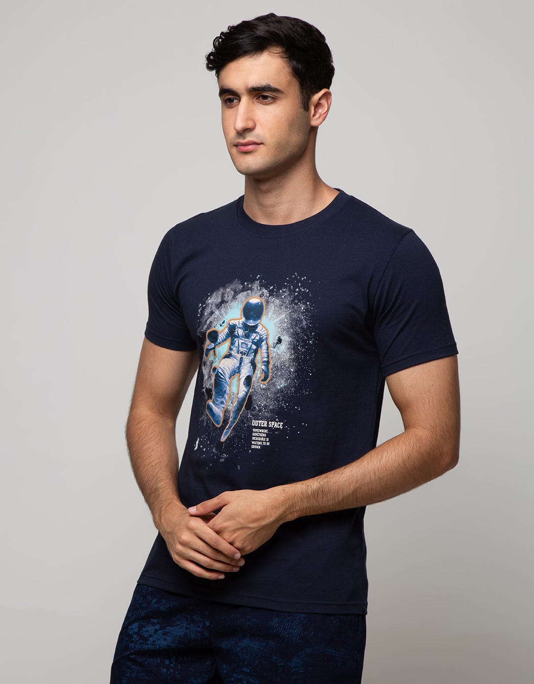 T Zone Short Sleeve T-Shirt Photoprint Astronout Coll