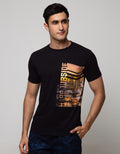 T Zone Short Sleeve T-Shirt Photoprint City Cevron Graphic