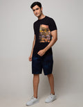 T Zone Short Sleeve T-Shirt Photoprint City Cevron Graphic