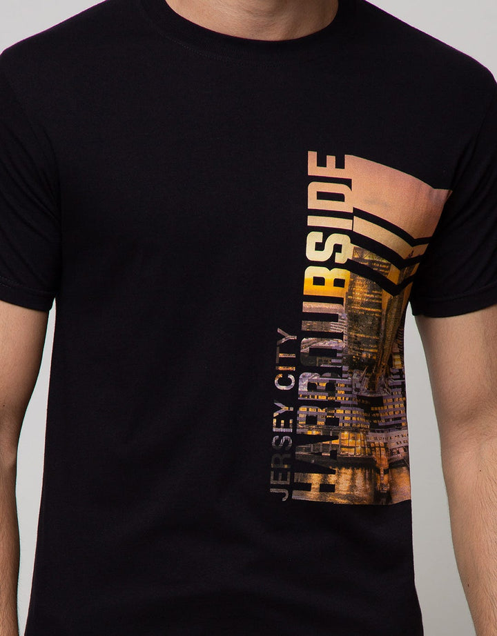 T Zone Short Sleeve T-Shirt Photoprint City Cevron Graphic