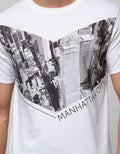 T Zone Short Sleeve T-Shirt Photoprint City Cevron Graphic