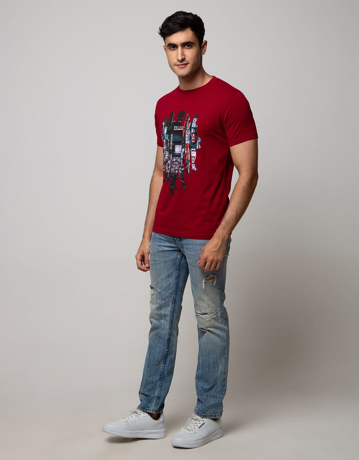 T Zone Short Sleeve T-Shirt Photoprint City Japan