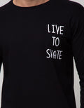 T Zone Long Sleeve T-Shirt Print Live To Skate