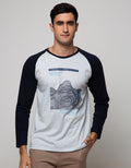 T Zone Long Sleeve Raglan T-Shirt Print Geometric