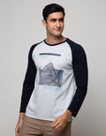 T Zone Long Sleeve Raglan T-Shirt Print Geometric
