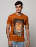 T Zone Short Sleeve T-Shirt Photoprint Animal Tiger