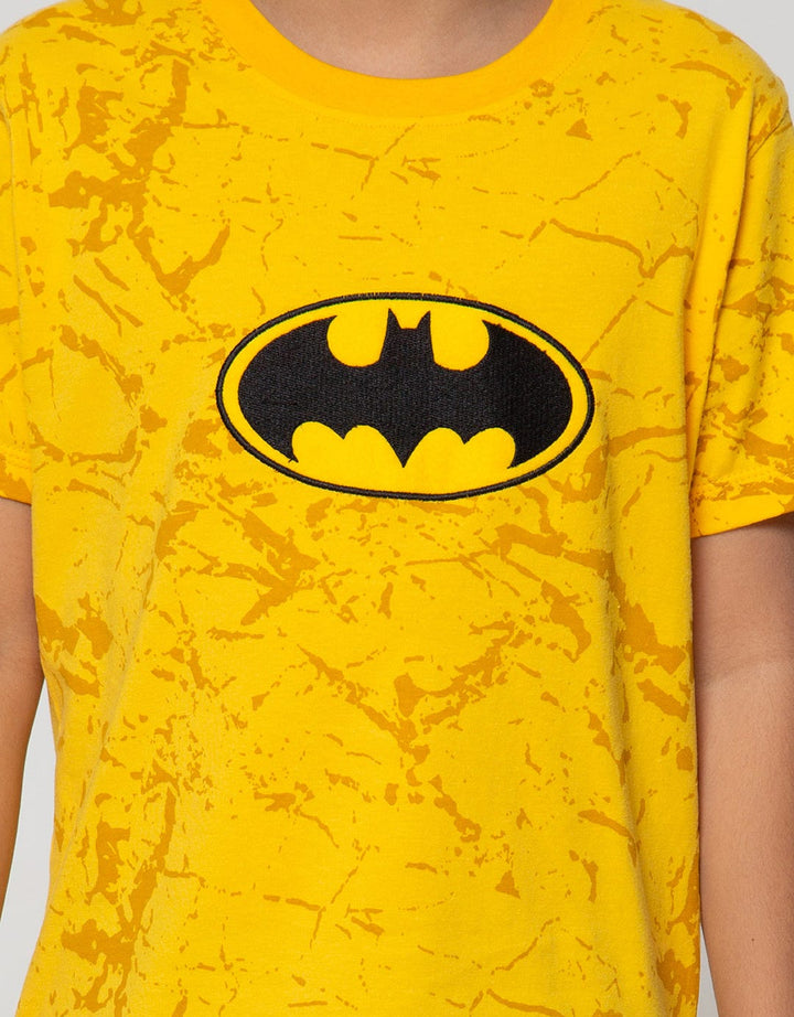 Character Short Sleeve T-Shirt Batman Marble Logo Classic Foil
