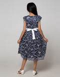 Donita Dress Party Anak Brokat Navy List