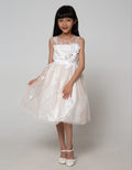 Donita Dress Party Anak Tille Cream Flower