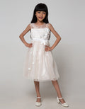 Donita Dress Party Anak Tille Cream Flower
