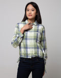 Nevada Long Sleeve Shirt Top Rayon Check