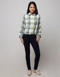 Nevada Long Sleeve Shirt Top Rayon Check