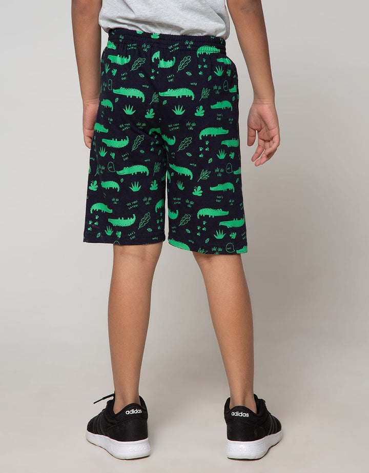 Little M Short Pants Knit Multipack 2 Pack Crocodile