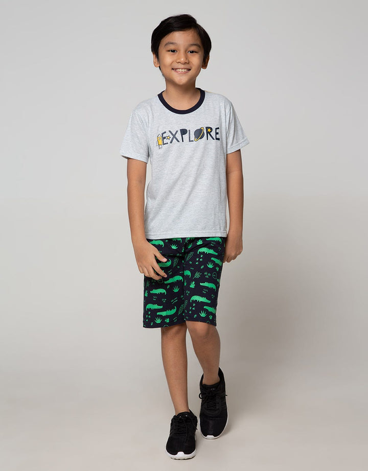 Little M Short Pants Knit Multipack 2 Pack Crocodile