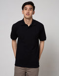 Cole Short Sleeve Polo Shirt Basic Solid Jaquard Collar