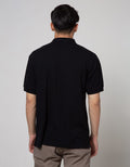Cole Short Sleeve Polo Shirt Basic Solid Jaquard Collar