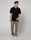 Cole Short Sleeve Polo Shirt Basic Solid Jaquard Collar