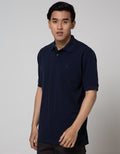 Cole Short Sleeve Polo Shirt Basic Solid Jaquard Collar