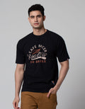 Emba Jeans Kaos Print Cafe Racer