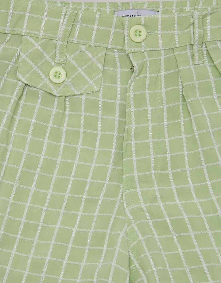 Nevada Embossed Check Culottes Pants With Small