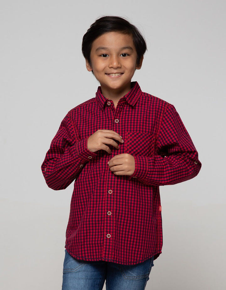 Cool Boy Kemeja Kotak-Kotak